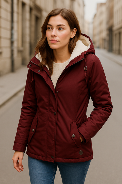 White Mary-Parka con interno in pile