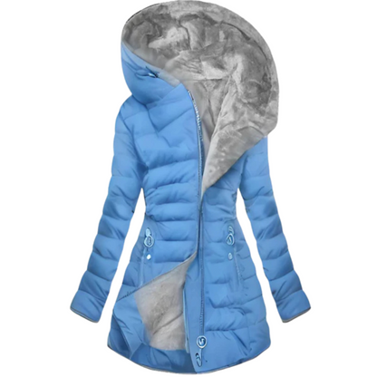 Winter Glam-Piumino Elegance con Cappuccio Oversize